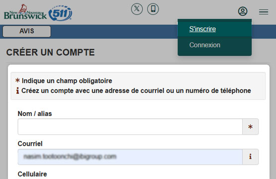 S’inscrire à NB511