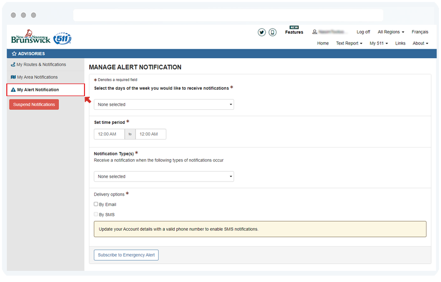 Creating Advisory Notification