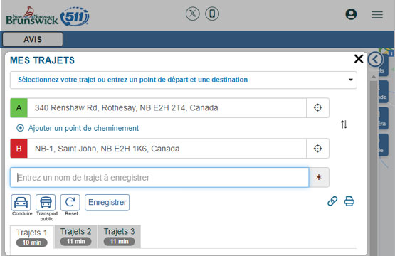 Créer et enregistrer un trajet personnalisé