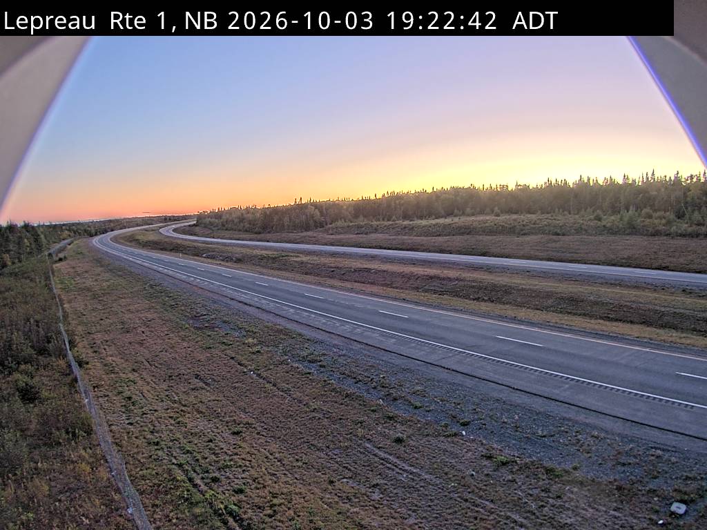 Web Cam image of Lepreau / New River (NB Highway 1)
