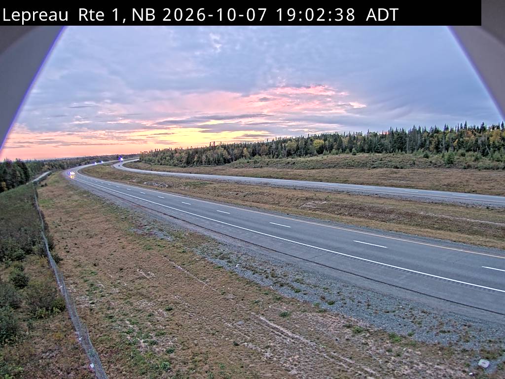 Web Cam image of Lepreau / New River (NB Highway 1)