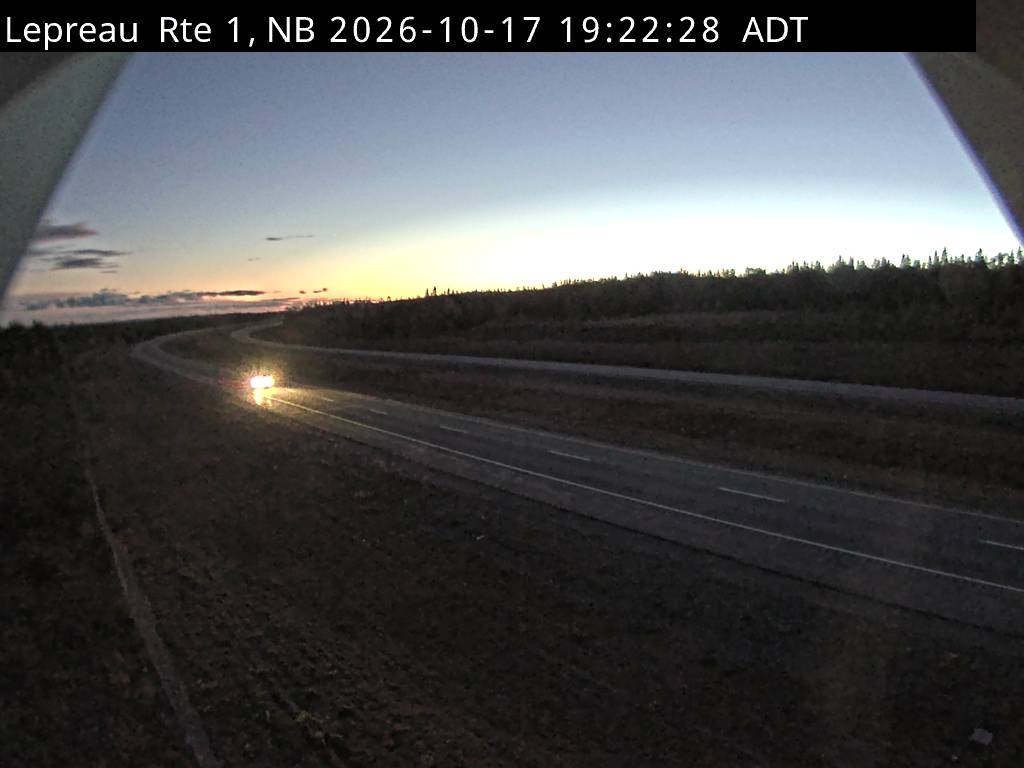 Web Cam image of Lepreau / New River (NB Highway 1)