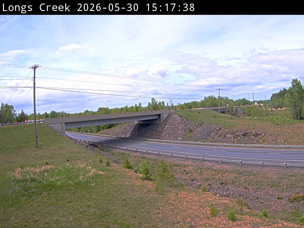 Web Cam image of Longs Creek (NB Highway 2)