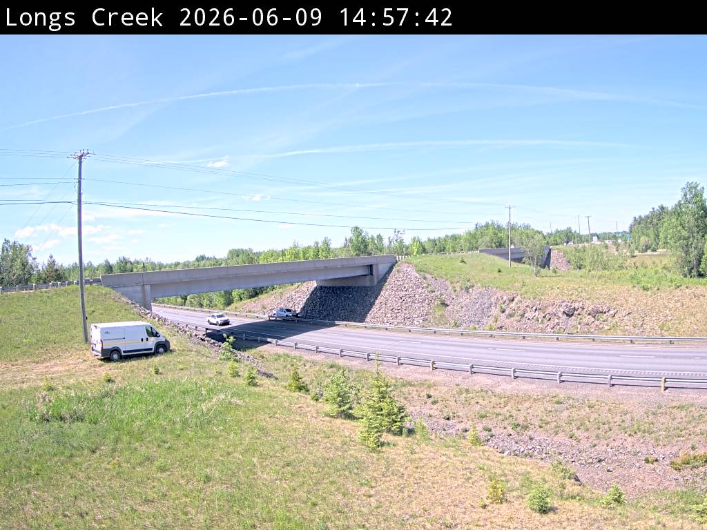 Web Cam image of Longs Creek (NB Highway 2)