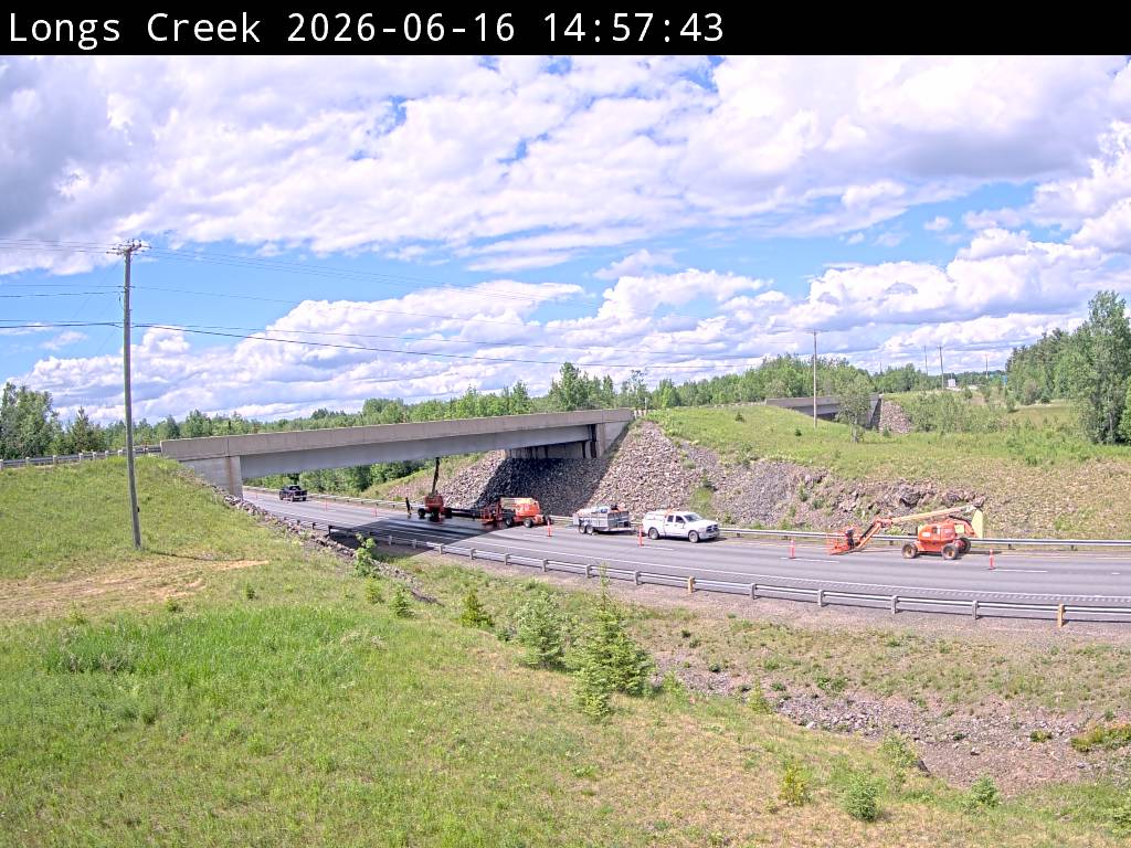 Web Cam image of Longs Creek (NB Highway 2)