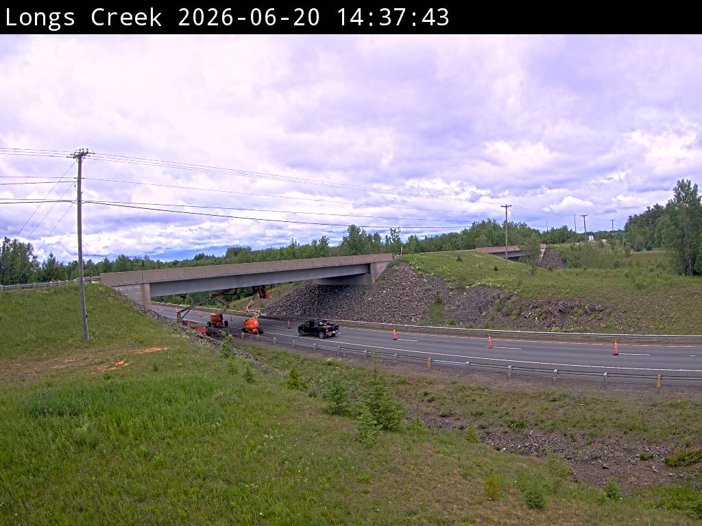 Web Cam image of Longs Creek (NB Highway 2)