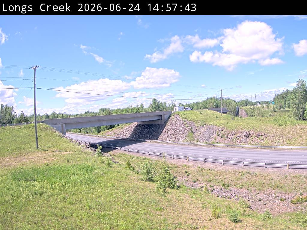 Web Cam image of Longs Creek (NB Highway 2)