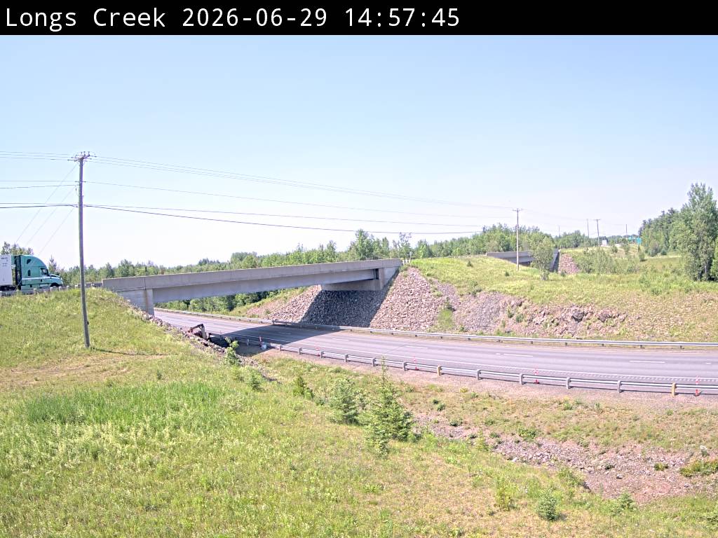 Web Cam image of Longs Creek (NB Highway 2)