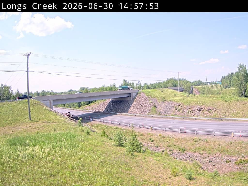 Web Cam image of Longs Creek (NB Highway 2)