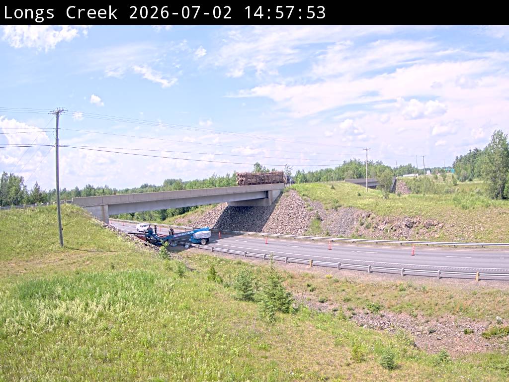 Web Cam image of Longs Creek (NB Highway 2)