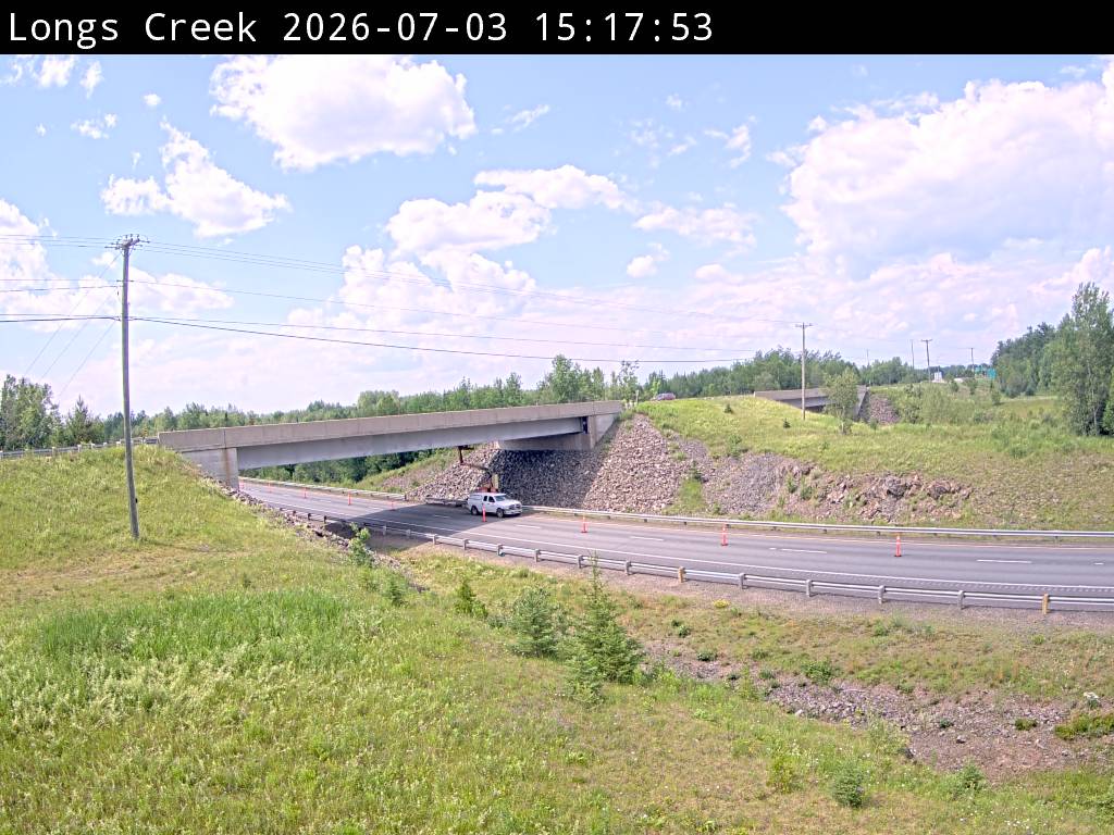 Web Cam image of Longs Creek (NB Highway 2)