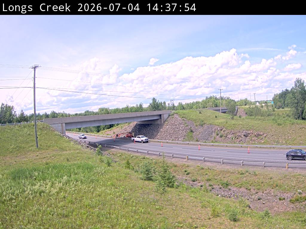 Web Cam image of Longs Creek (NB Highway 2)