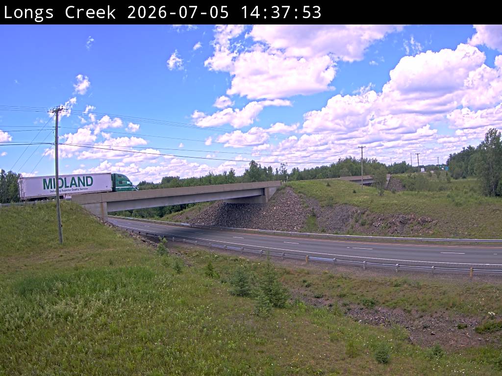 Web Cam image of Longs Creek (NB Highway 2)