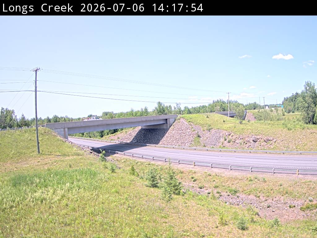 Web Cam image of Longs Creek (NB Highway 2)