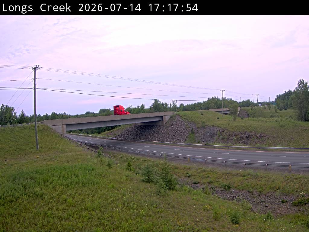 Web Cam image of Longs Creek (NB Highway 2)