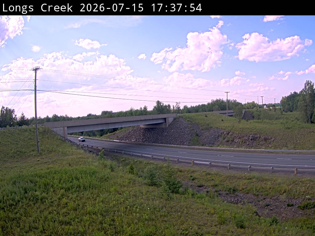 Web Cam image of Longs Creek (NB Highway 2)