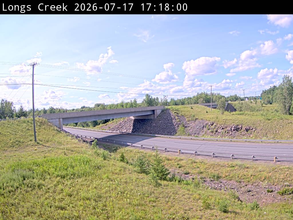 Web Cam image of Longs Creek (NB Highway 2)
