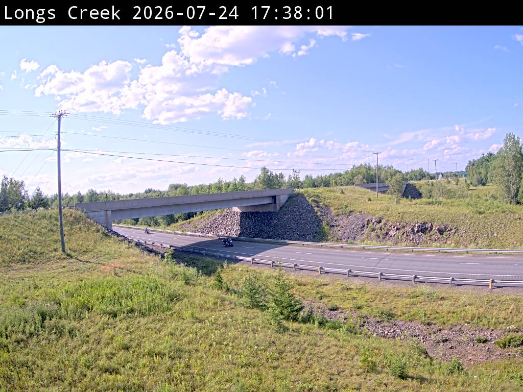 Web Cam image of Longs Creek (NB Highway 2)