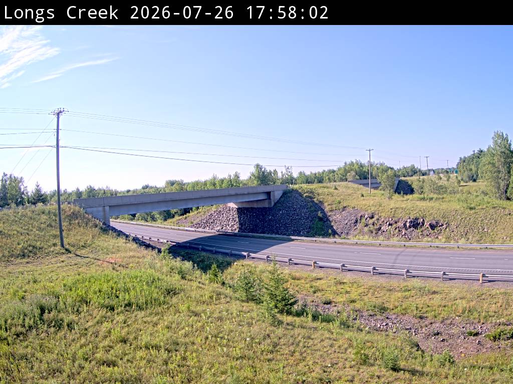 Web Cam image of Longs Creek (NB Highway 2)