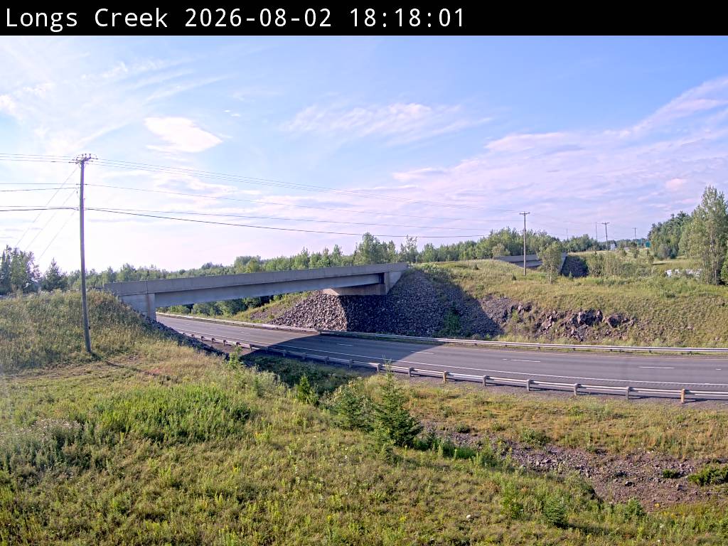 Web Cam image of Longs Creek (NB Highway 2)