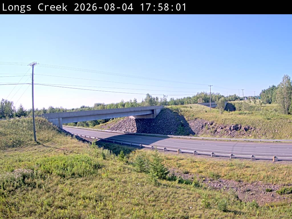Web Cam image of Longs Creek (NB Highway 2)