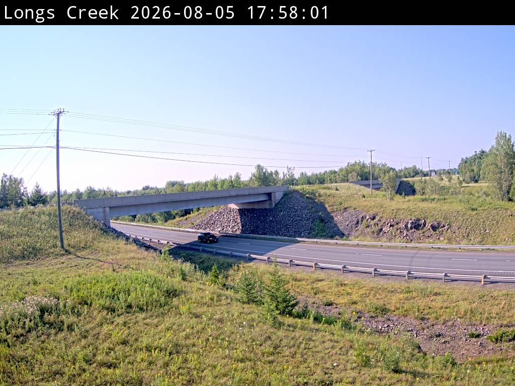 Web Cam image of Longs Creek (NB Highway 2)