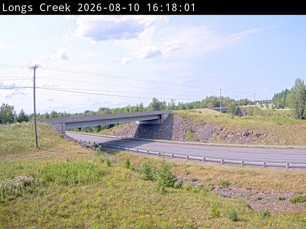 Web Cam image of Longs Creek (NB Highway 2)