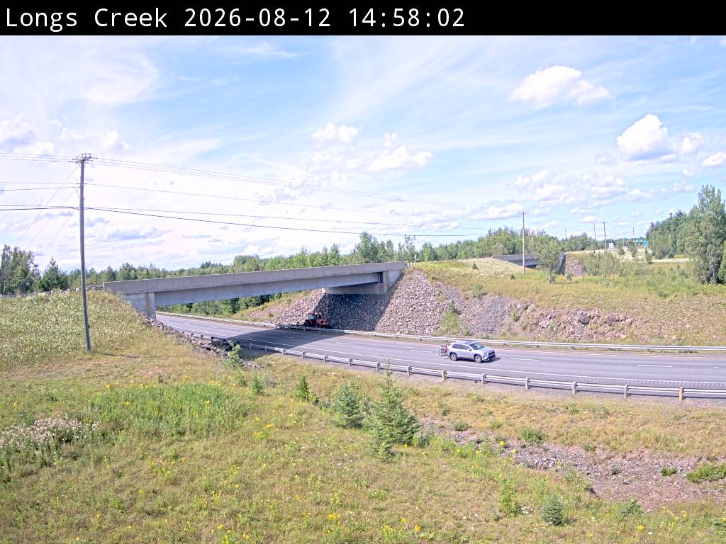 Web Cam image of Longs Creek (NB Highway 2)