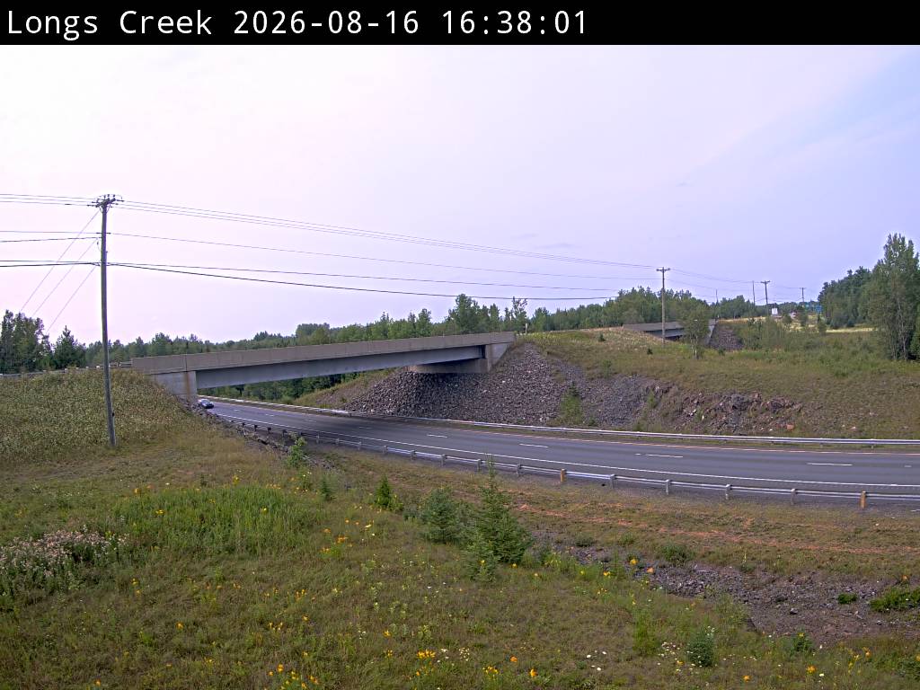 Web Cam image of Longs Creek (NB Highway 2)