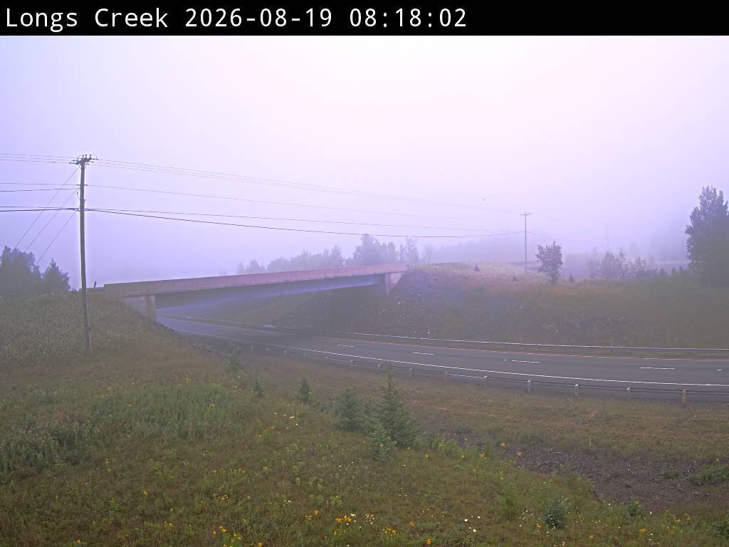 Web Cam image of Longs Creek (NB Highway 2)