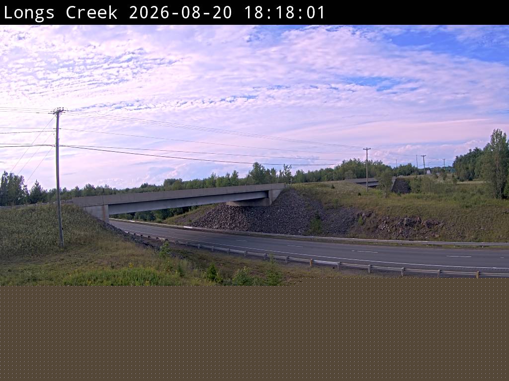 Web Cam image of Longs Creek (NB Highway 2)