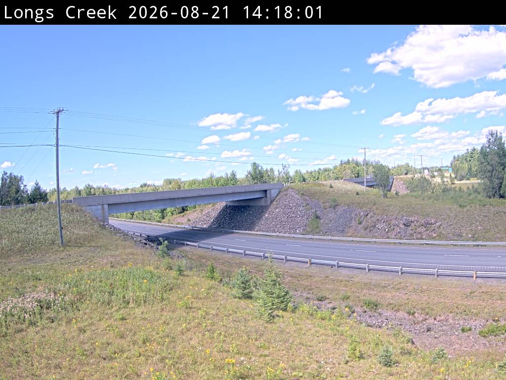 Web Cam image of Longs Creek (NB Highway 2)