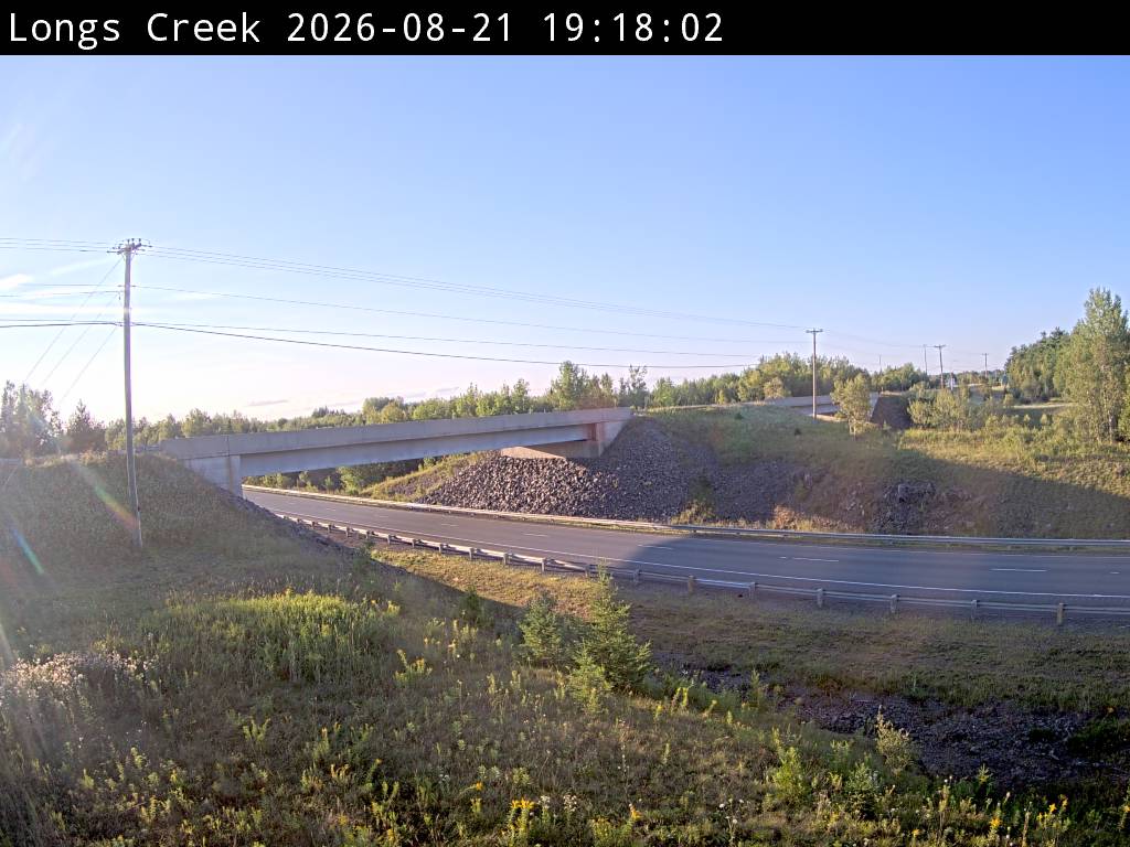 Web Cam image of Longs Creek (NB Highway 2)