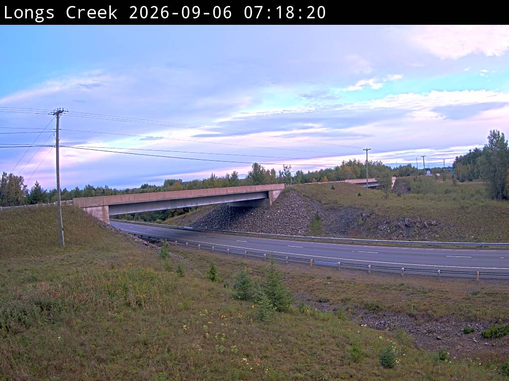 Web Cam image of Longs Creek (NB Highway 2)
