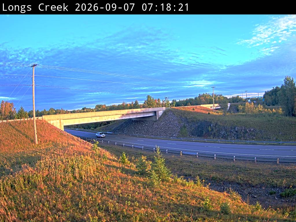 Web Cam image of Longs Creek (NB Highway 2)