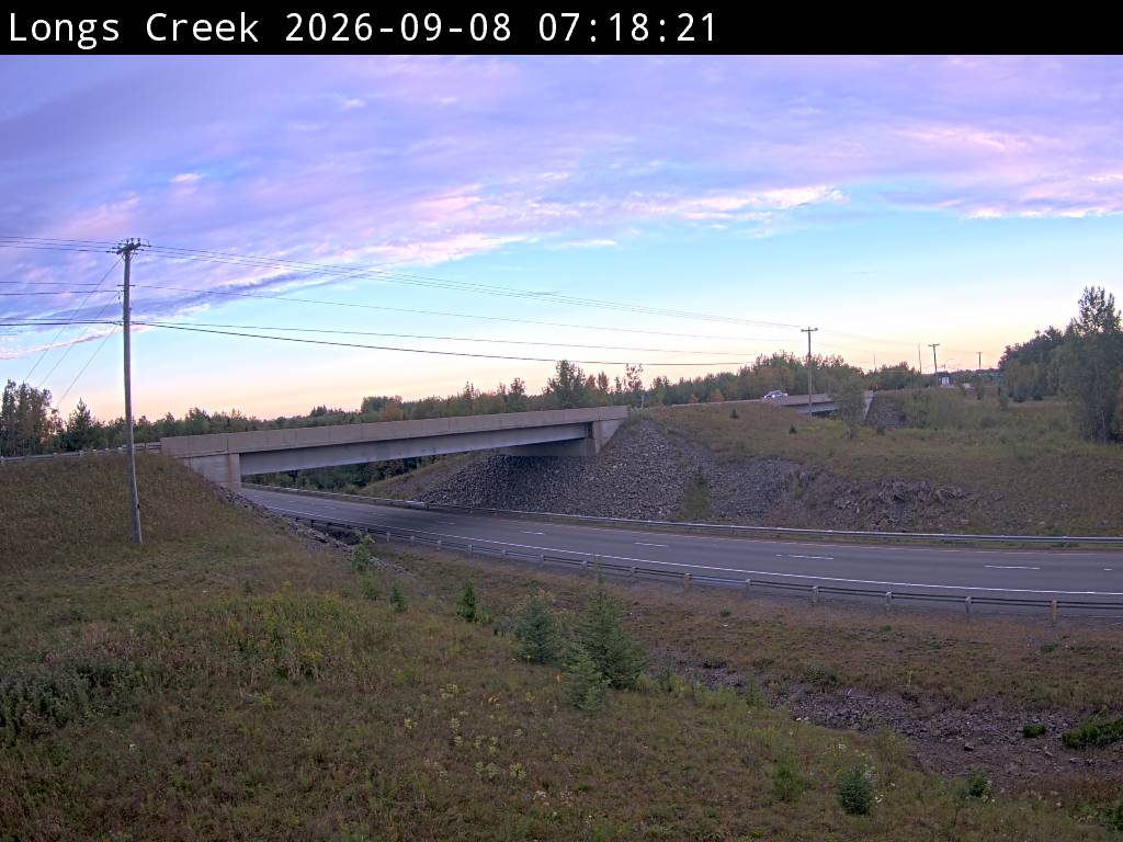 Web Cam image of Longs Creek (NB Highway 2)