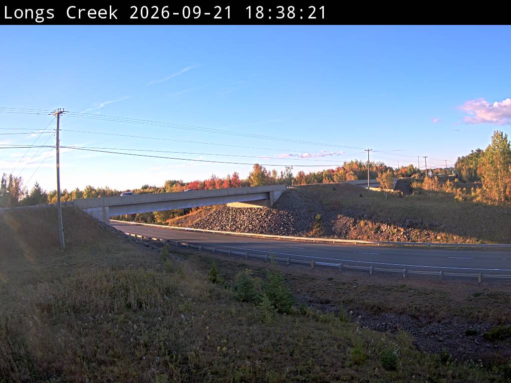 Web Cam image of Longs Creek (NB Highway 2)