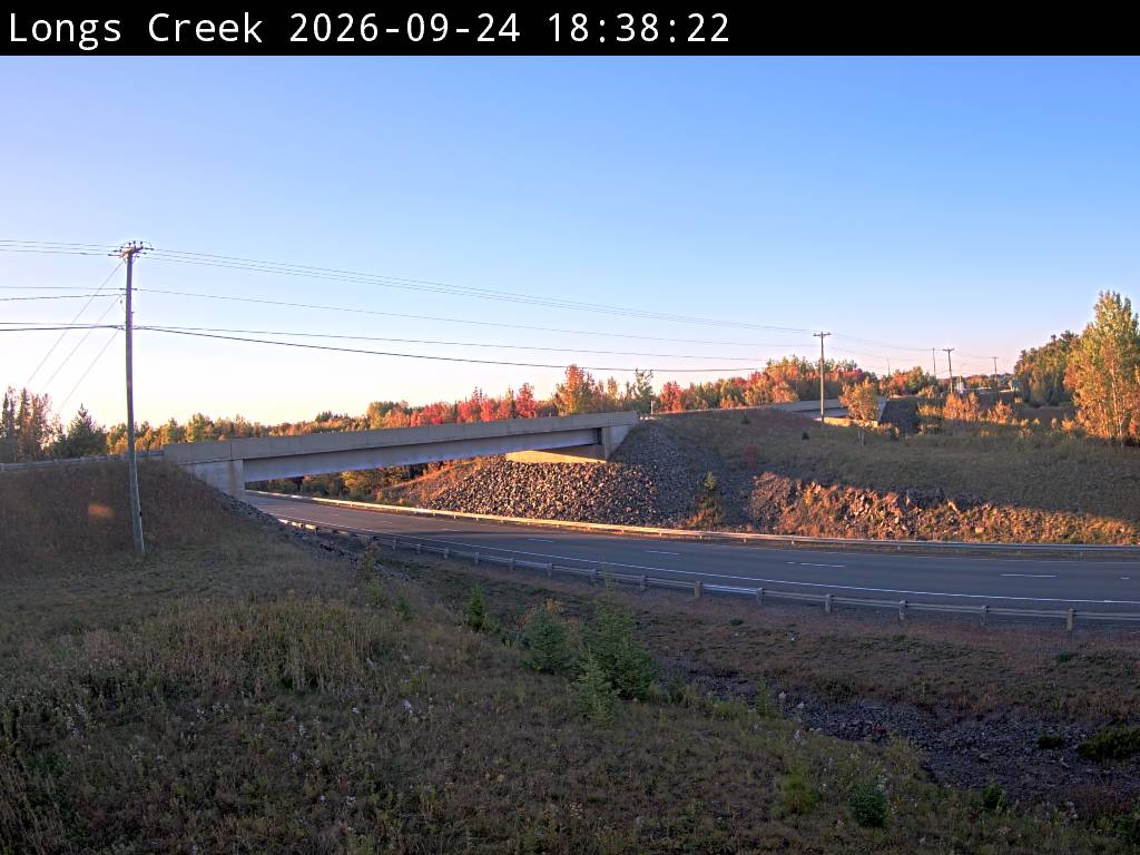 Web Cam image of Longs Creek (NB Highway 2)