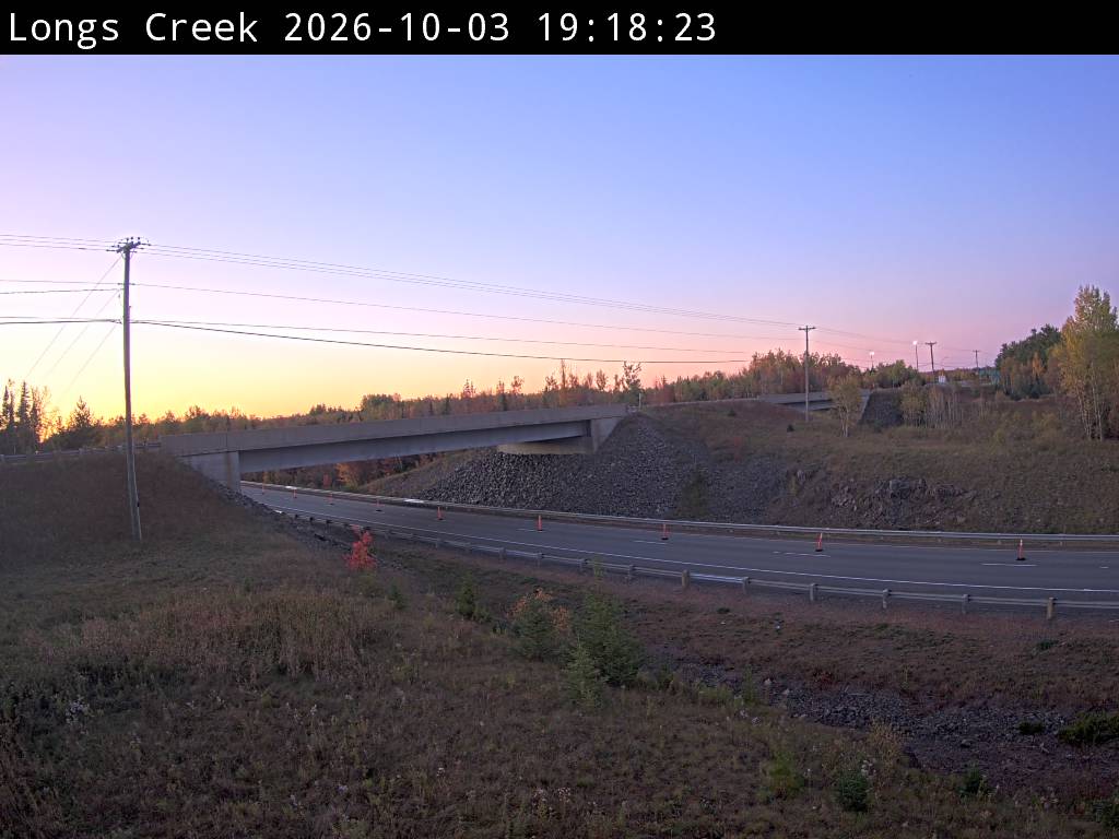 Web Cam image of Longs Creek (NB Highway 2)