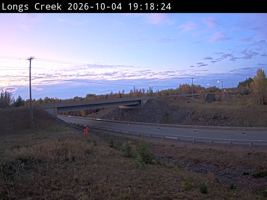Web Cam image of Longs Creek (NB Highway 2)