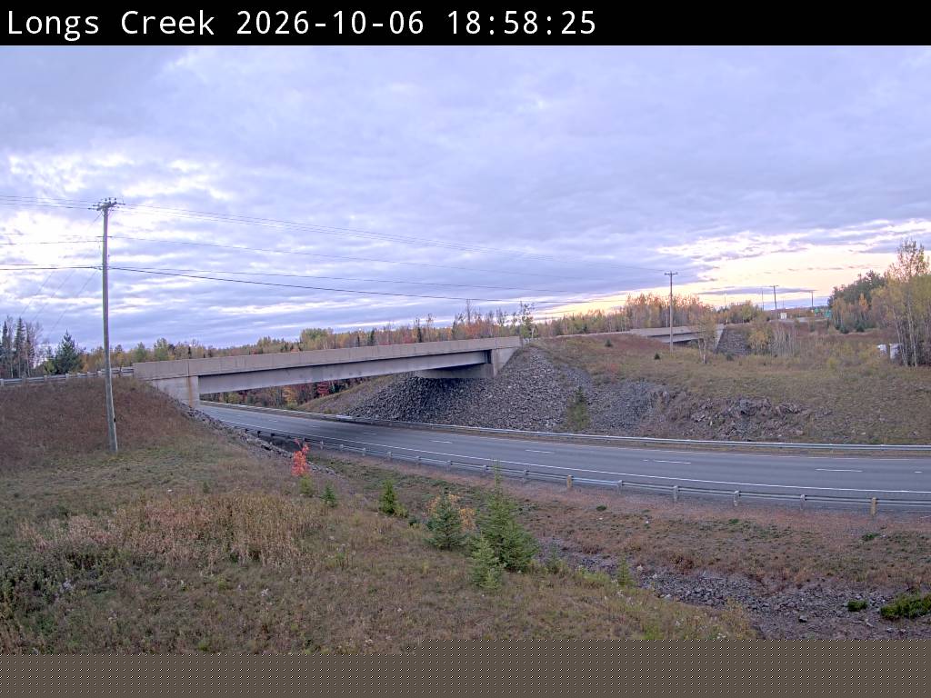 Web Cam image of Longs Creek (NB Highway 2)