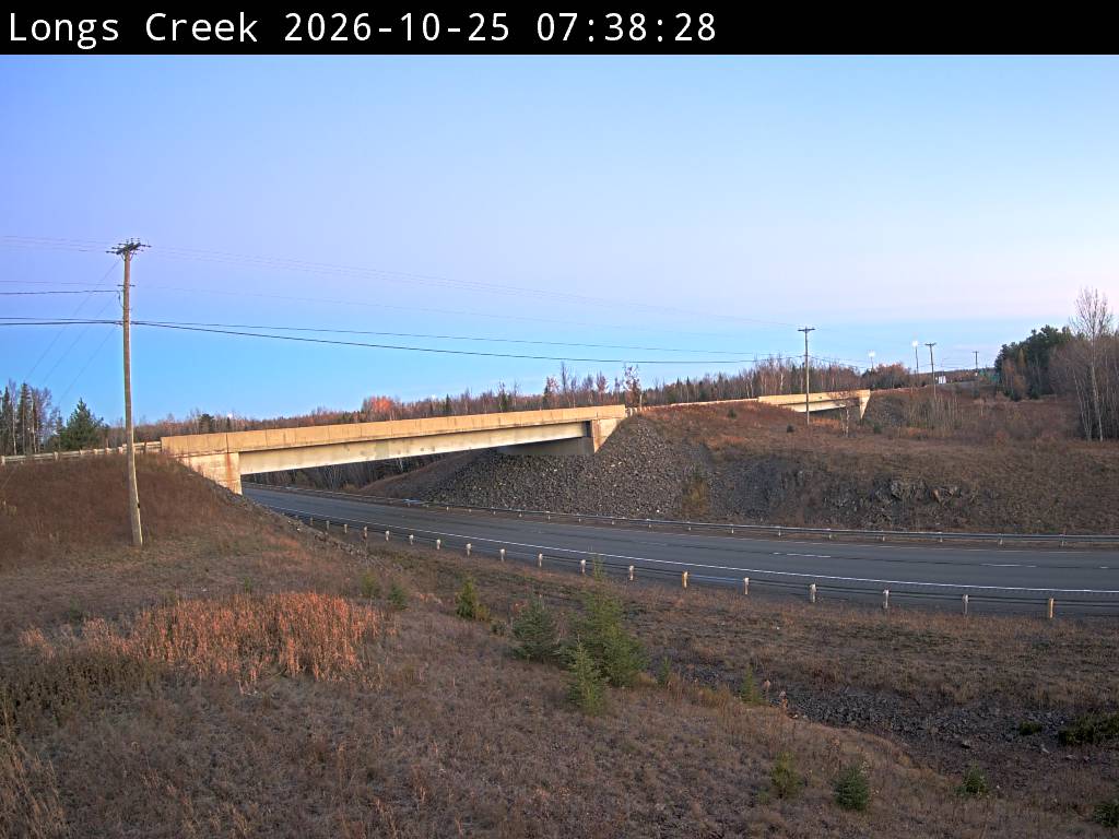 Web Cam image of Longs Creek (NB Highway 2)
