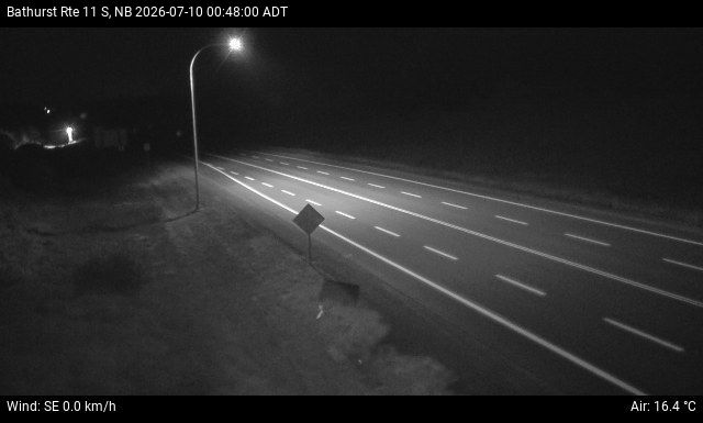 Web Cam image of Bathurst (NB Highway 11)