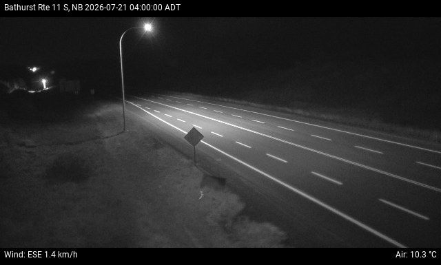 Web Cam image of Bathurst (NB Highway 11)
