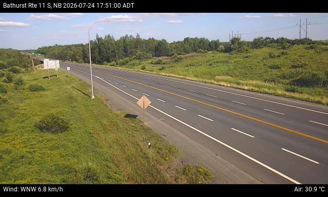 Web Cam image of Bathurst (NB Highway 11)