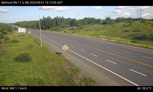 Web Cam image of Bathurst (NB Highway 11)