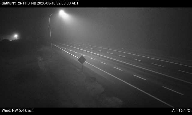 Web Cam image of Bathurst (NB Highway 11)