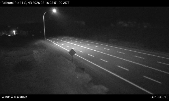 Web Cam image of Bathurst (NB Highway 11)