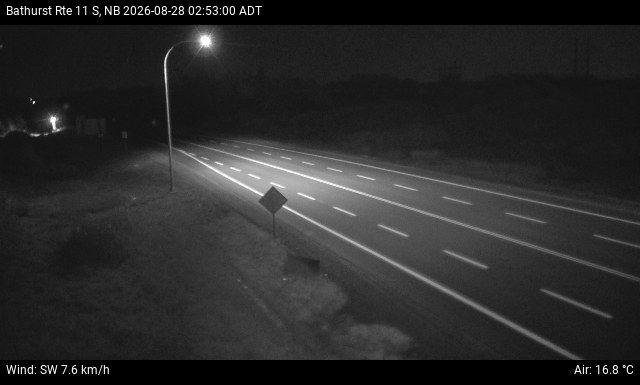 Web Cam image of Bathurst (NB Highway 11)