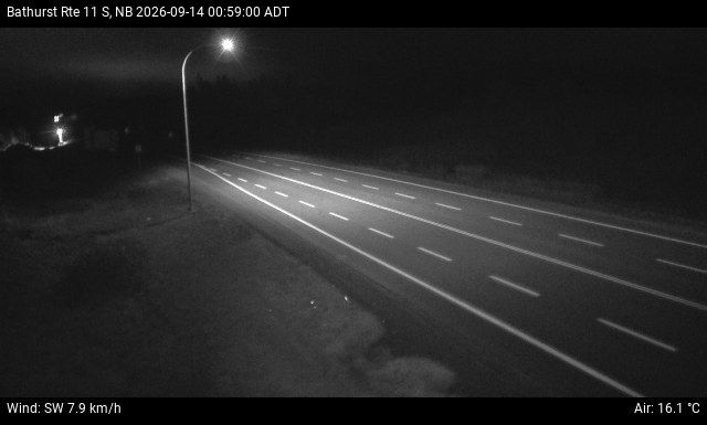 Web Cam image of Bathurst (NB Highway 11)